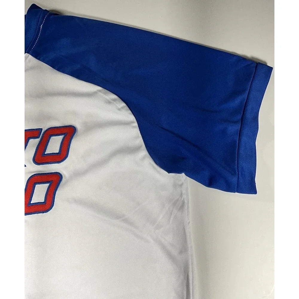 Yadier Molina Puerto Rico FBPR Baseball Shirt V-Neck El Marciano #4 Men's Medium